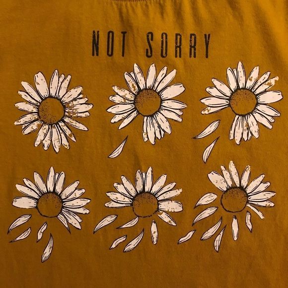 VIBE N’ “NOT SORRY” Tee Short Sleeves Gold Size Small - Picture 2 of 6